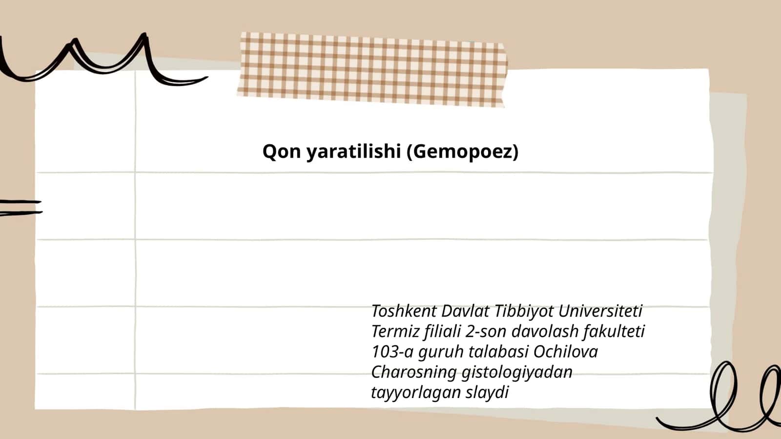 Qon yaratilishi (Gemopoez) 1