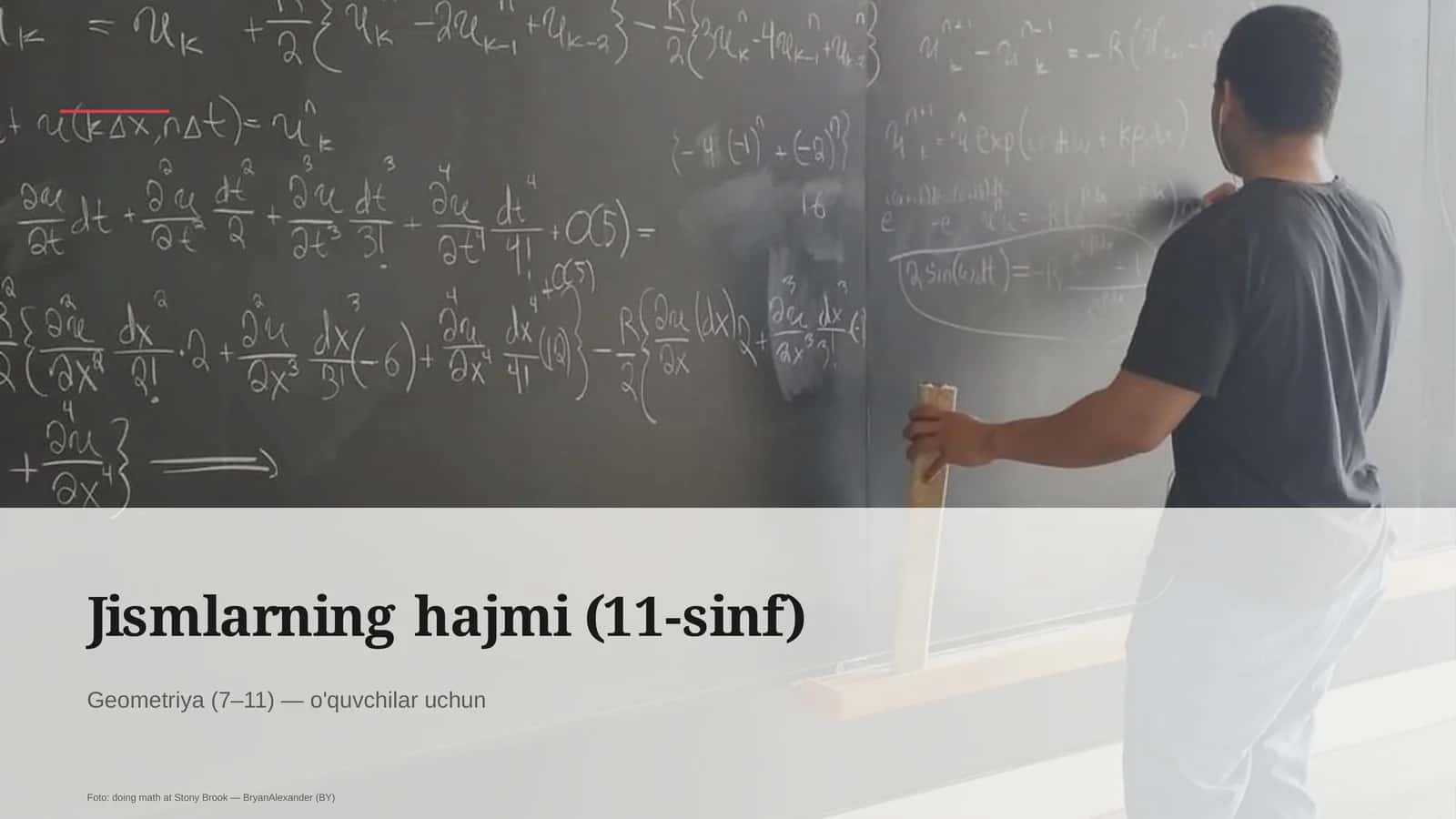Jismlarning hajmi (11-sinf) 1
