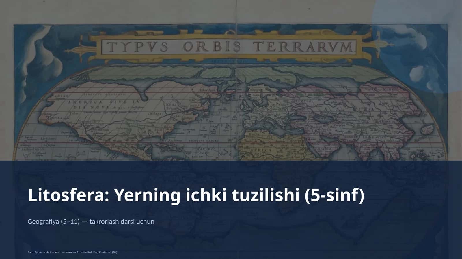 Litosfera: Yerning ichki tuzilishi (5-sinf) 1