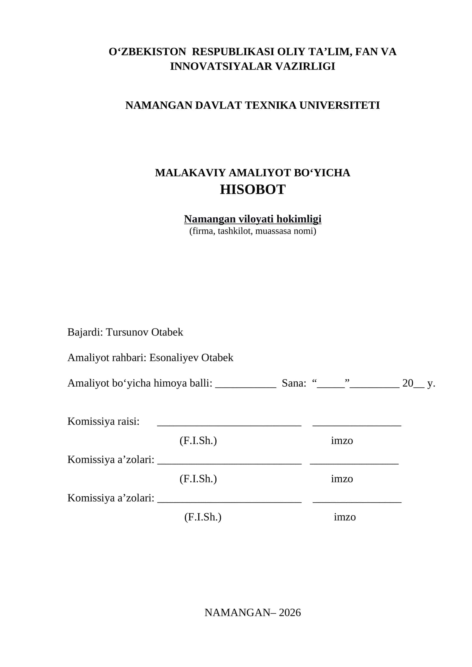 -Namangan viloyati hokimligida otalgan amaliyot hisobot 1