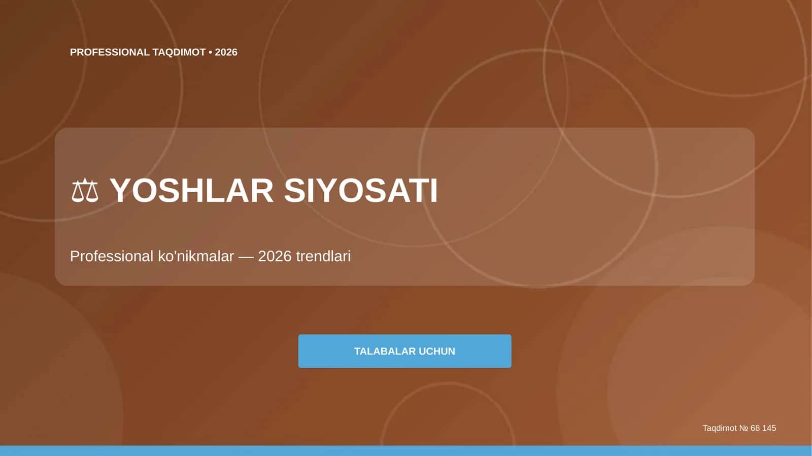 Yoshlar siyosati: professional ko'nikmalar (2026 trendlari) 1