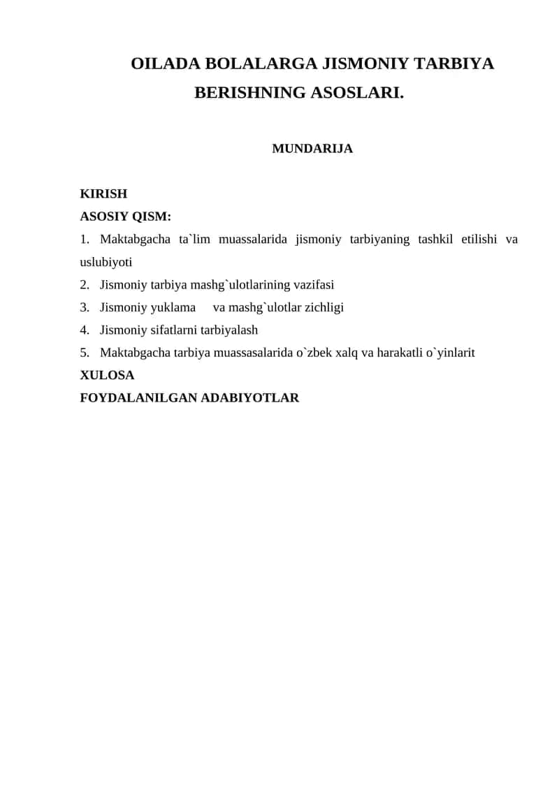 OILADA BOLALARGA JISMONIY TARBIYA BERISHNING ASOSLARI 1