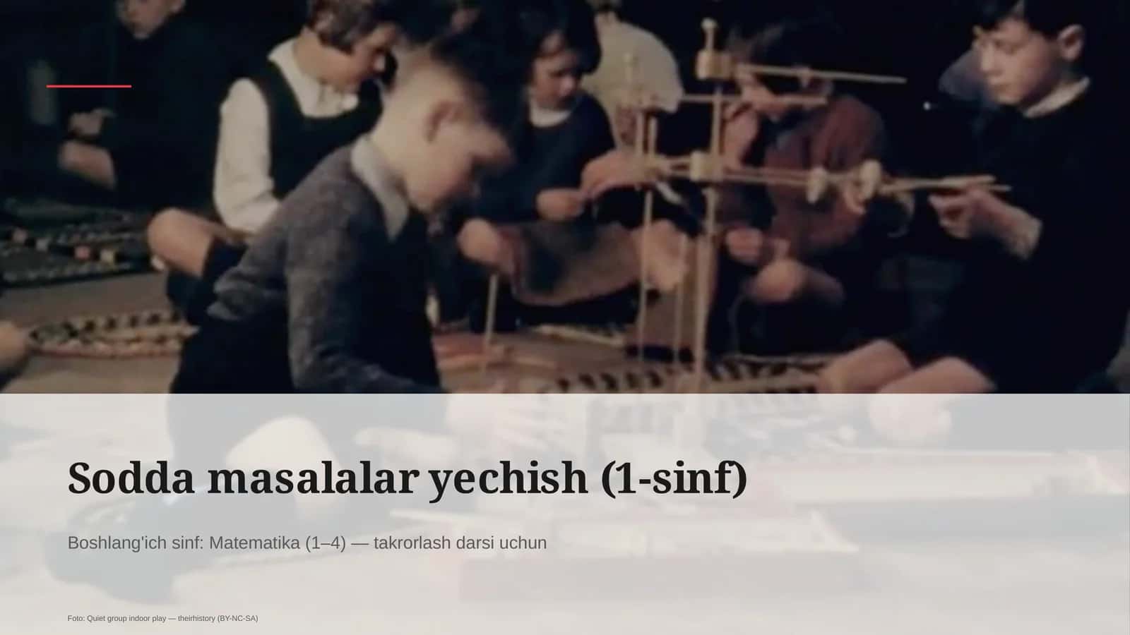 Sodda masalalar yechish (1-sinf) 1
