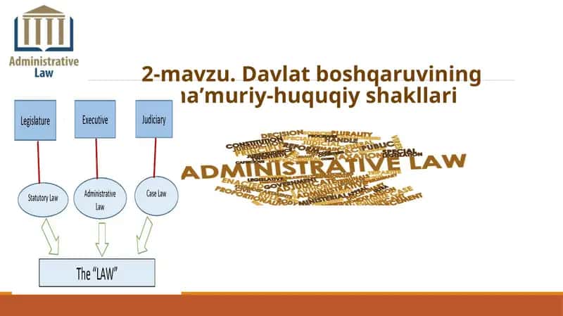 Davlat boshqaruvining ma’muriy-huquqiy shakllari 1