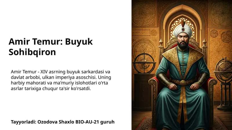 Amir Temur: Buyuk Sohibqiron 1