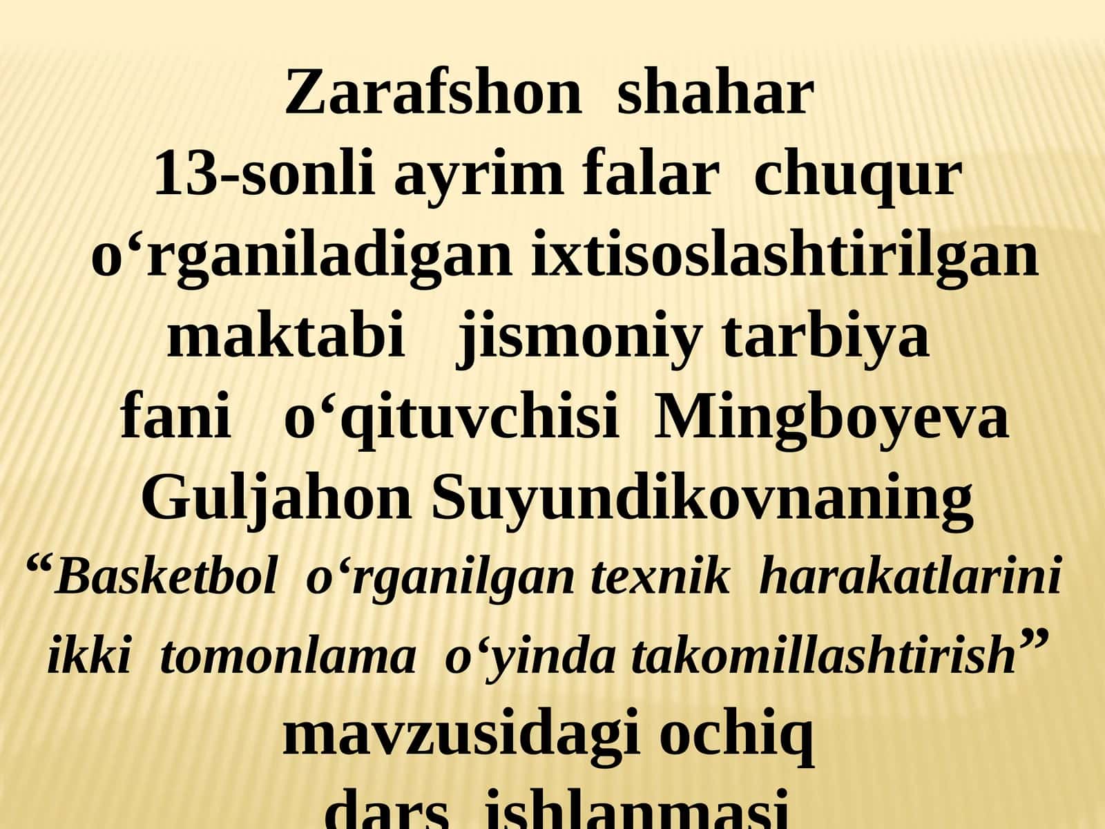 9-sinf Jismoniy tarbiya fanidan Basketbol o'rganilgan texnik harakatlarni ikki tomonlama o'yinda takomillashtirish 1