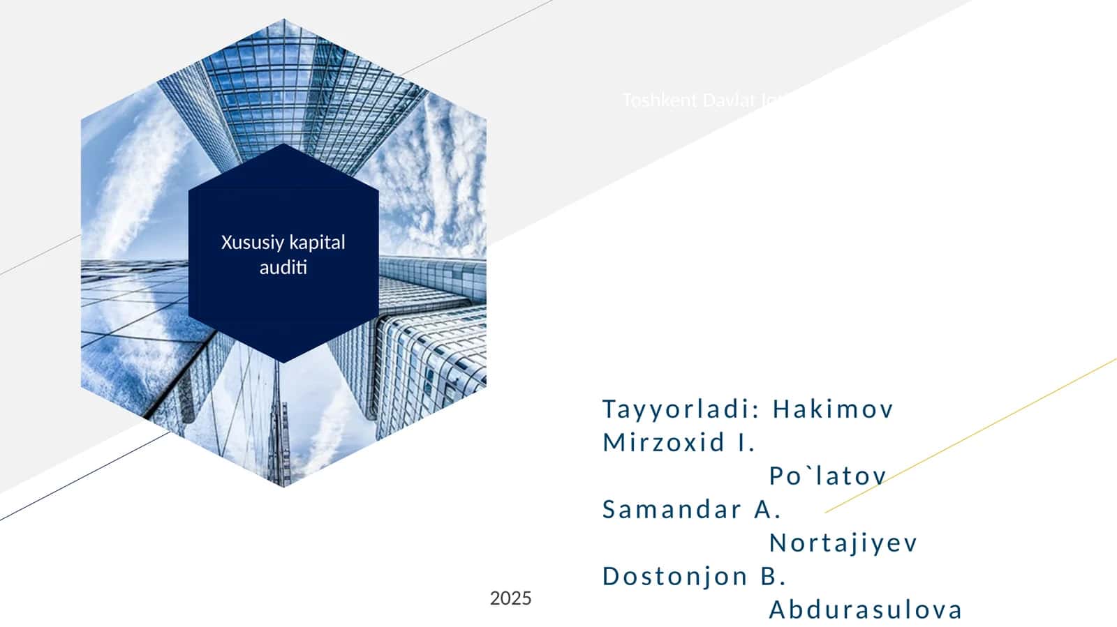 Xususiy kapital auditi 1