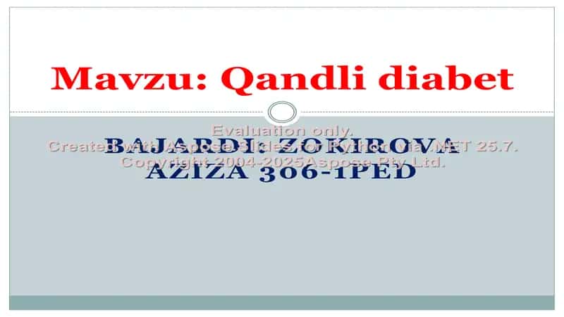 Qandli diabet 1