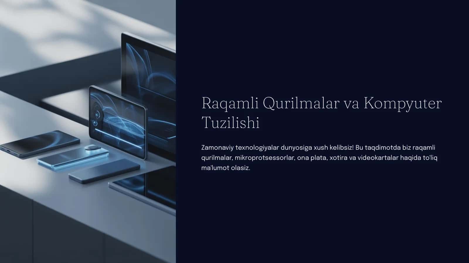 Raqamli Qurilmalar va Kompyuter Tuzilishi 1