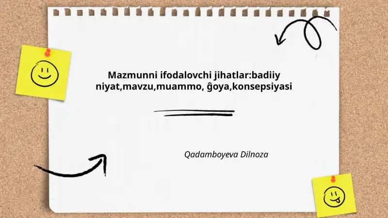 Badiiy niyatning asardagi funksiyalari va maqsadlari 1
