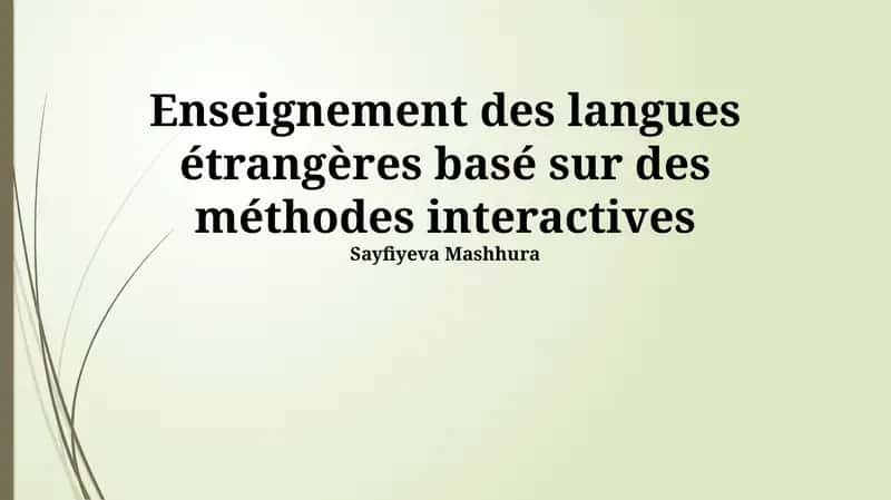 Méthodes Interactives 1