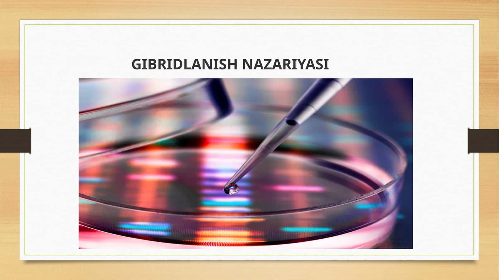Gibridlanish nazariyasi 1