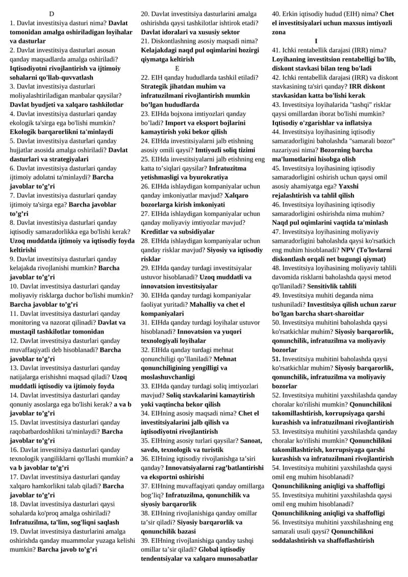 Davlat investitsiya dasturlari 1