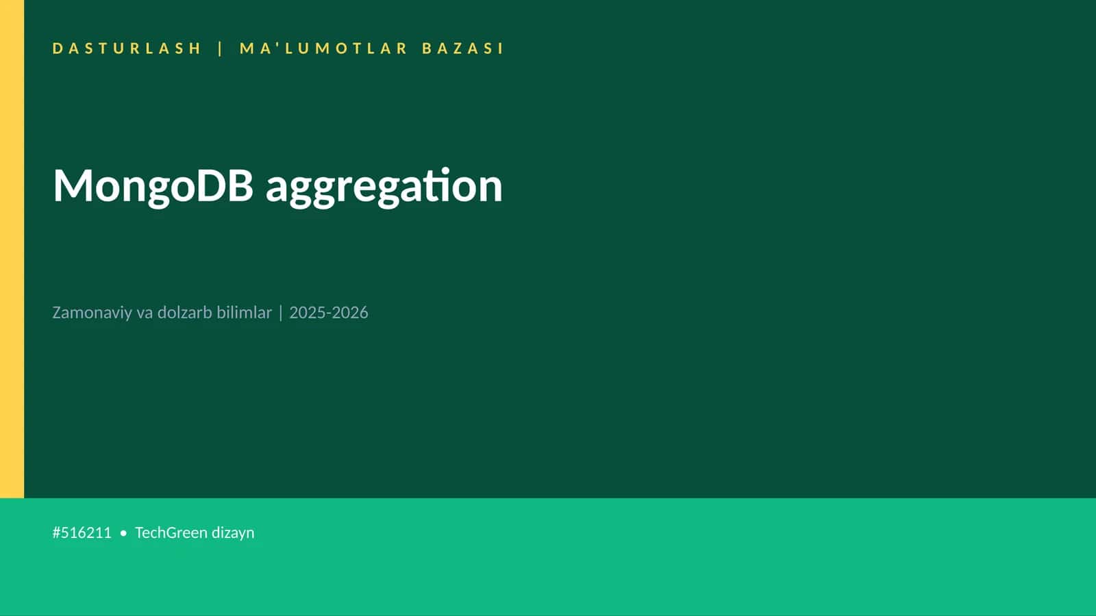 MongoDB aggregation 1