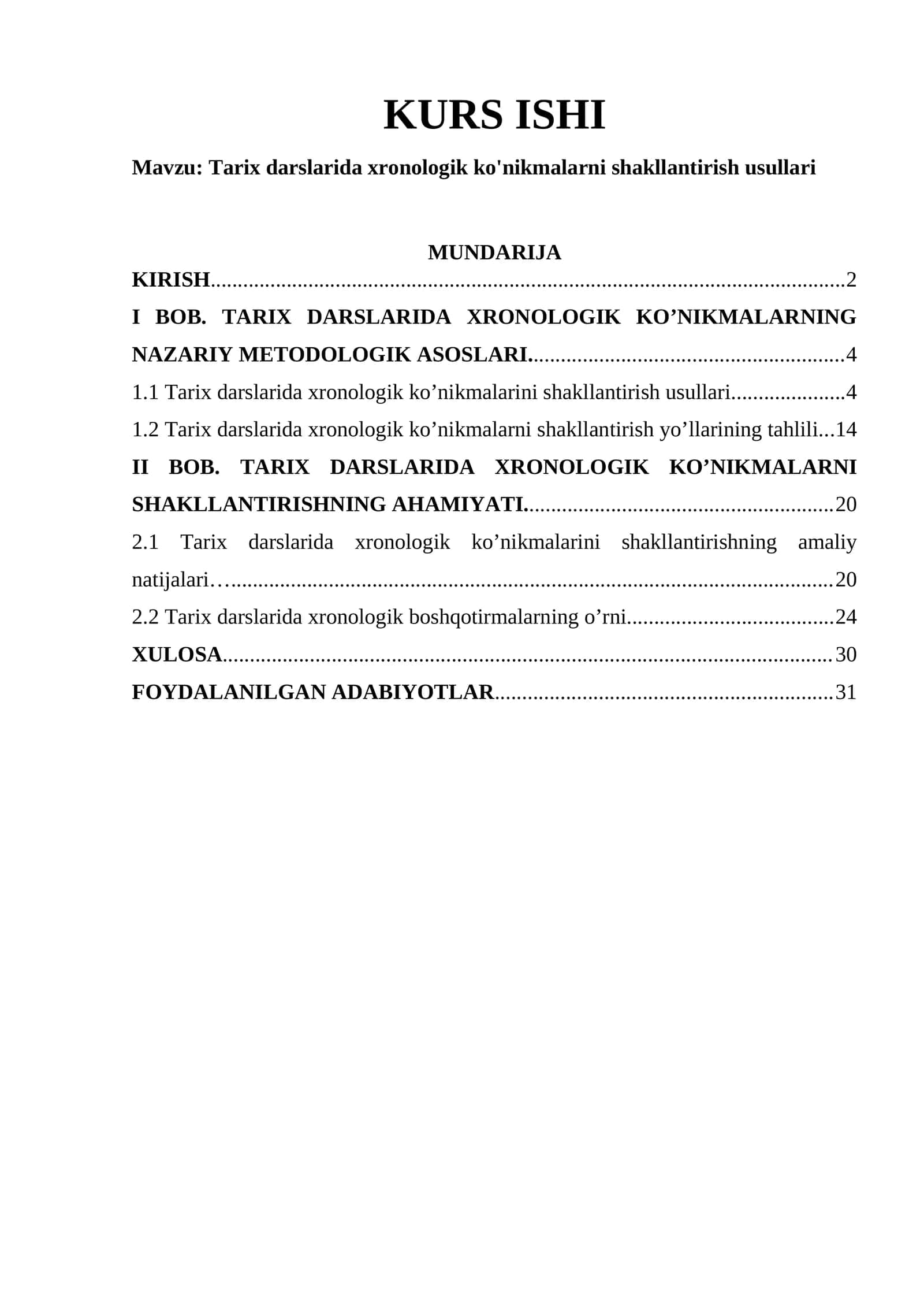Tarix darslarida xronologik ko'nikmalarni shakllantirish usullari 1