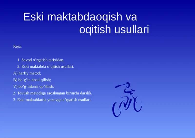 Eskimaktabdaoqishvaoqitish usullari 1