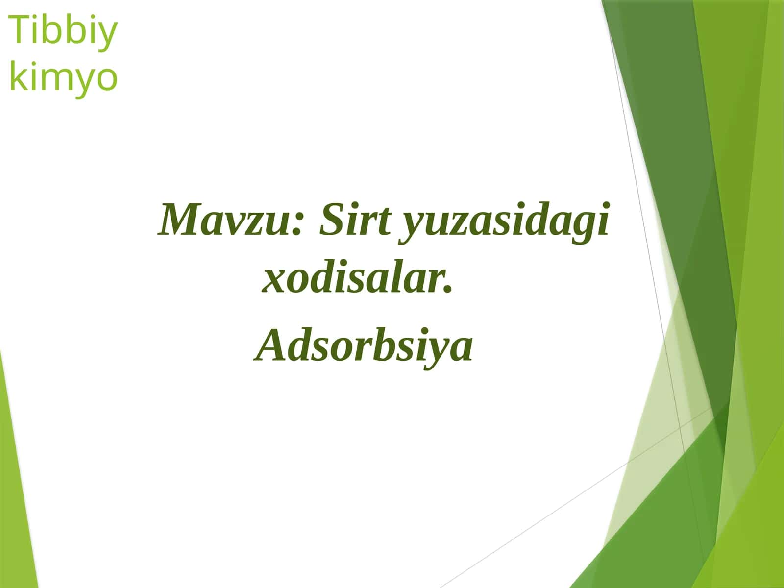 Tibbiy kimyo 1