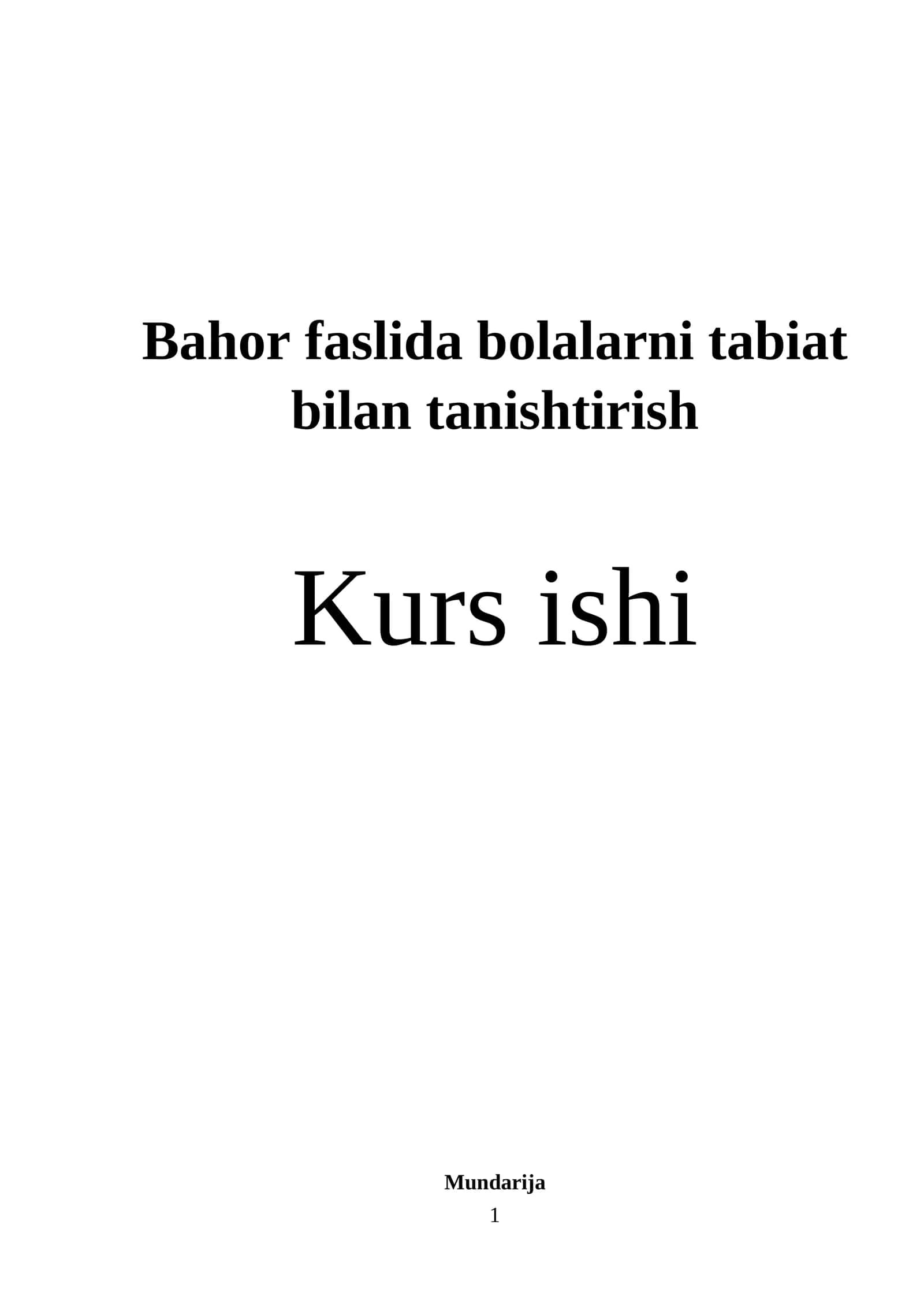 Bahor faslida bolalarni tabiat bilan tanishtirish 1