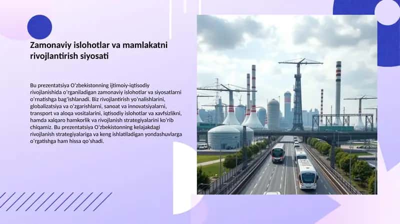 Zamonaviy islohotlar va mamlakatni rivojlantirish siyosati 1