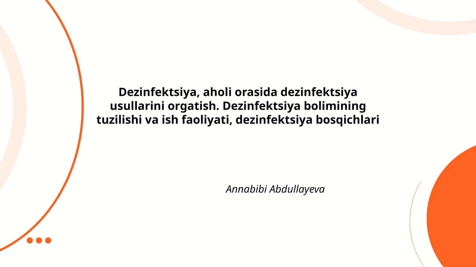 Dezinfektsiya, aholi orasida dezinfektsiya usullarini orgatish 1