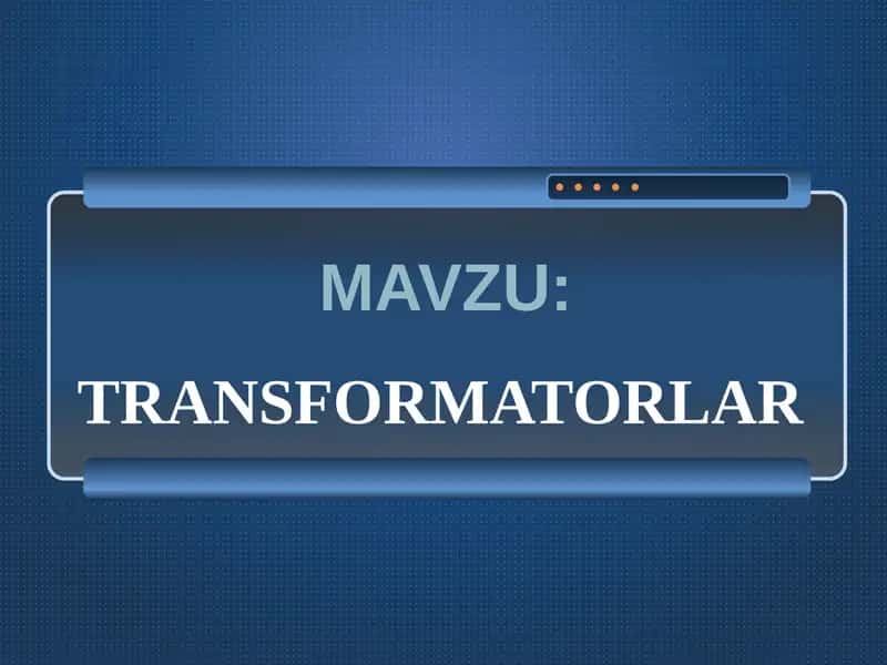 TRANSFORMATORLAR 1