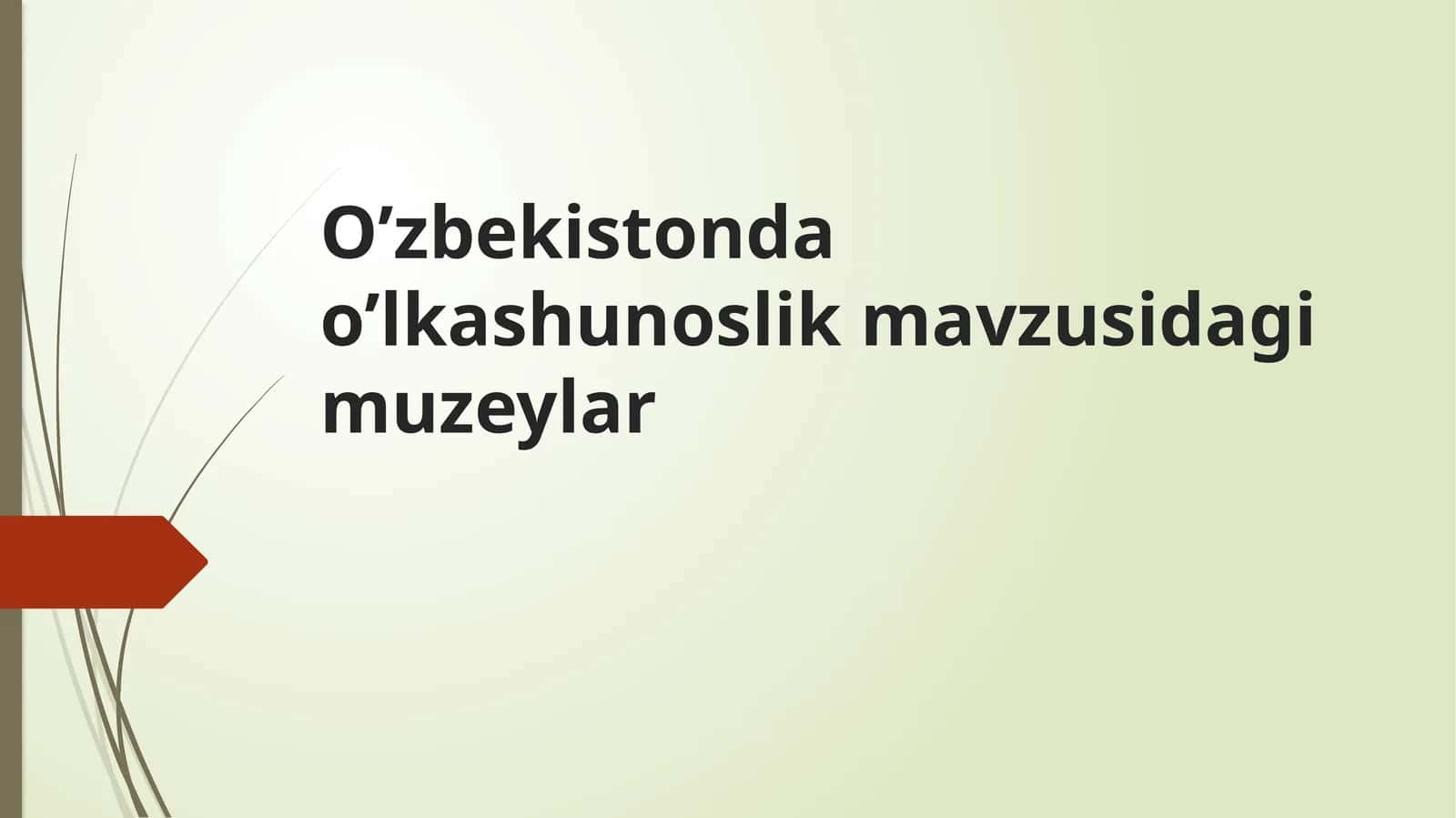 O’zbekistonda o’lkashunoslik mavzusidagi muzeylar 1