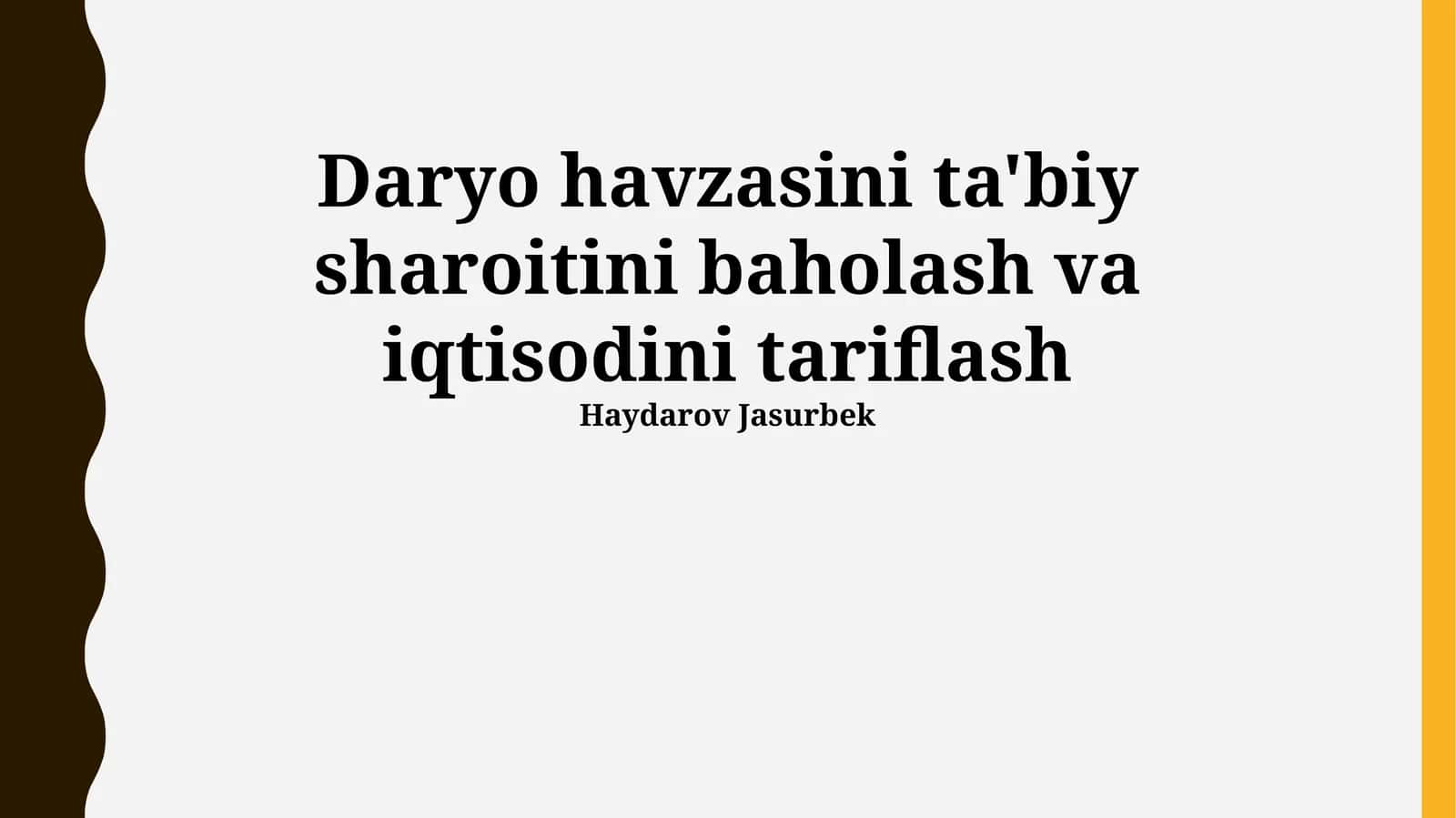 Daryo havzasi tabiiy sharoit va iqtisodiy tavsifi 1