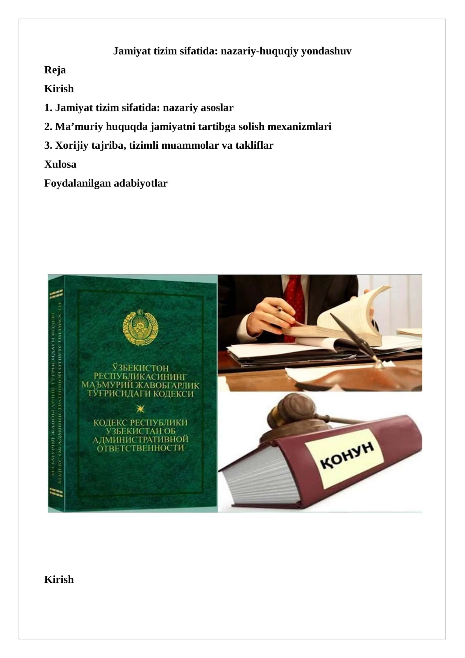 Jamiyat tizim sifatida: nazariy-huquqiy yondashuv 1