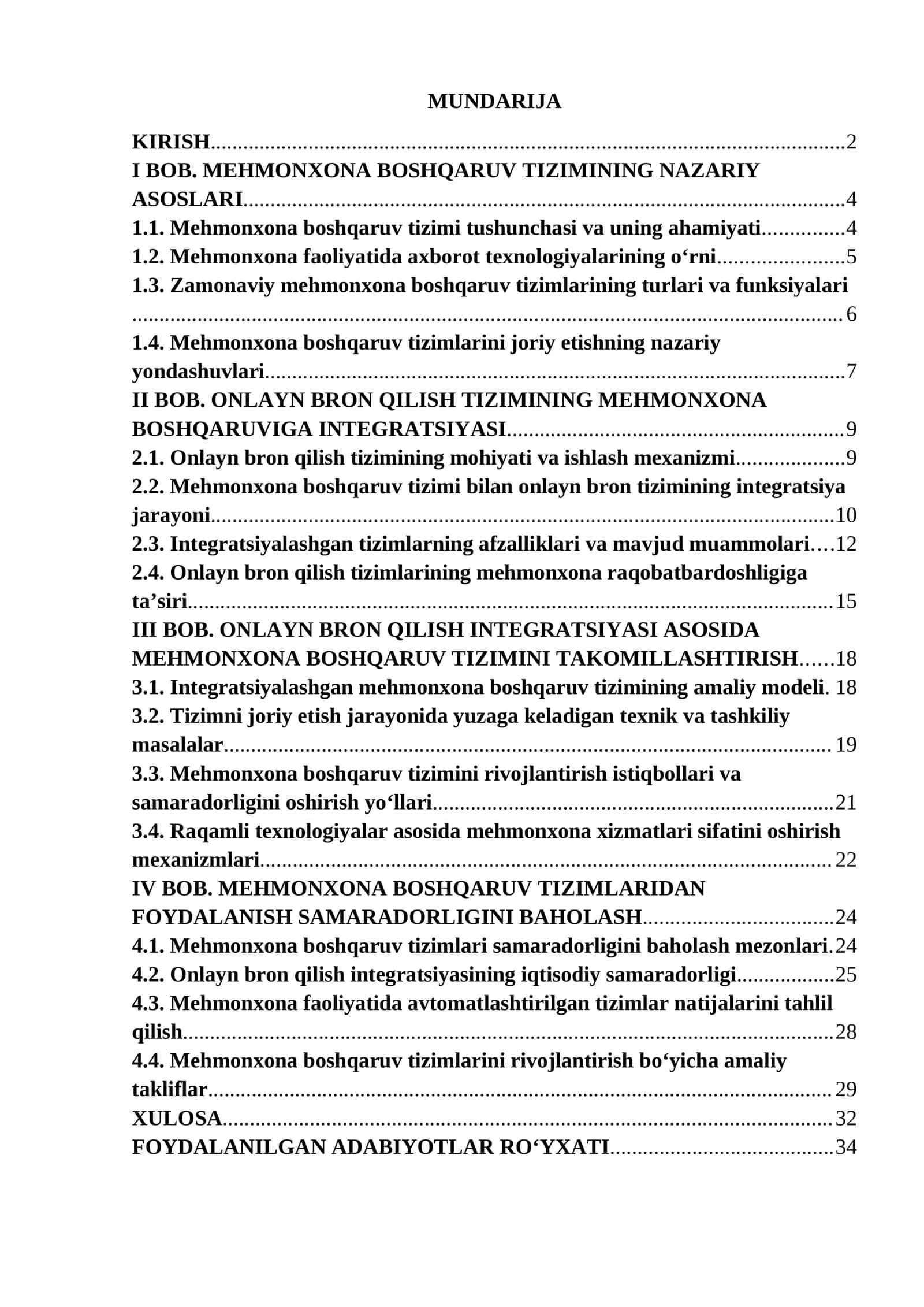 Mehmonxona boshqaruv tizimlarini joriy etishning nazariy yondashuvlari 1