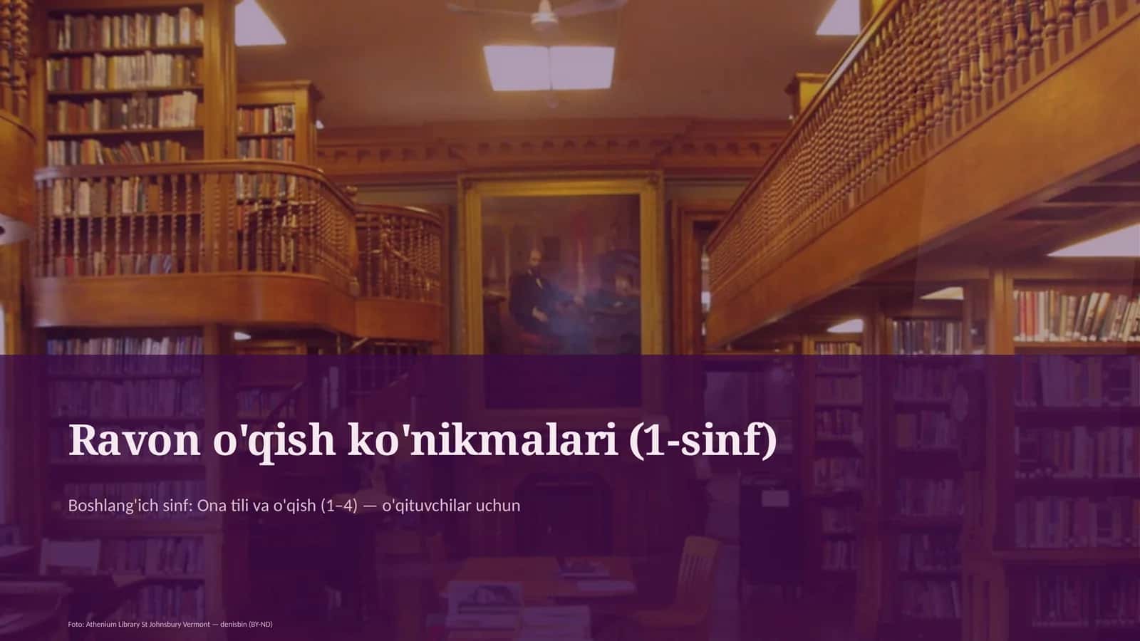 Ravon o'qish ko'nikmalari (1-sinf) 1