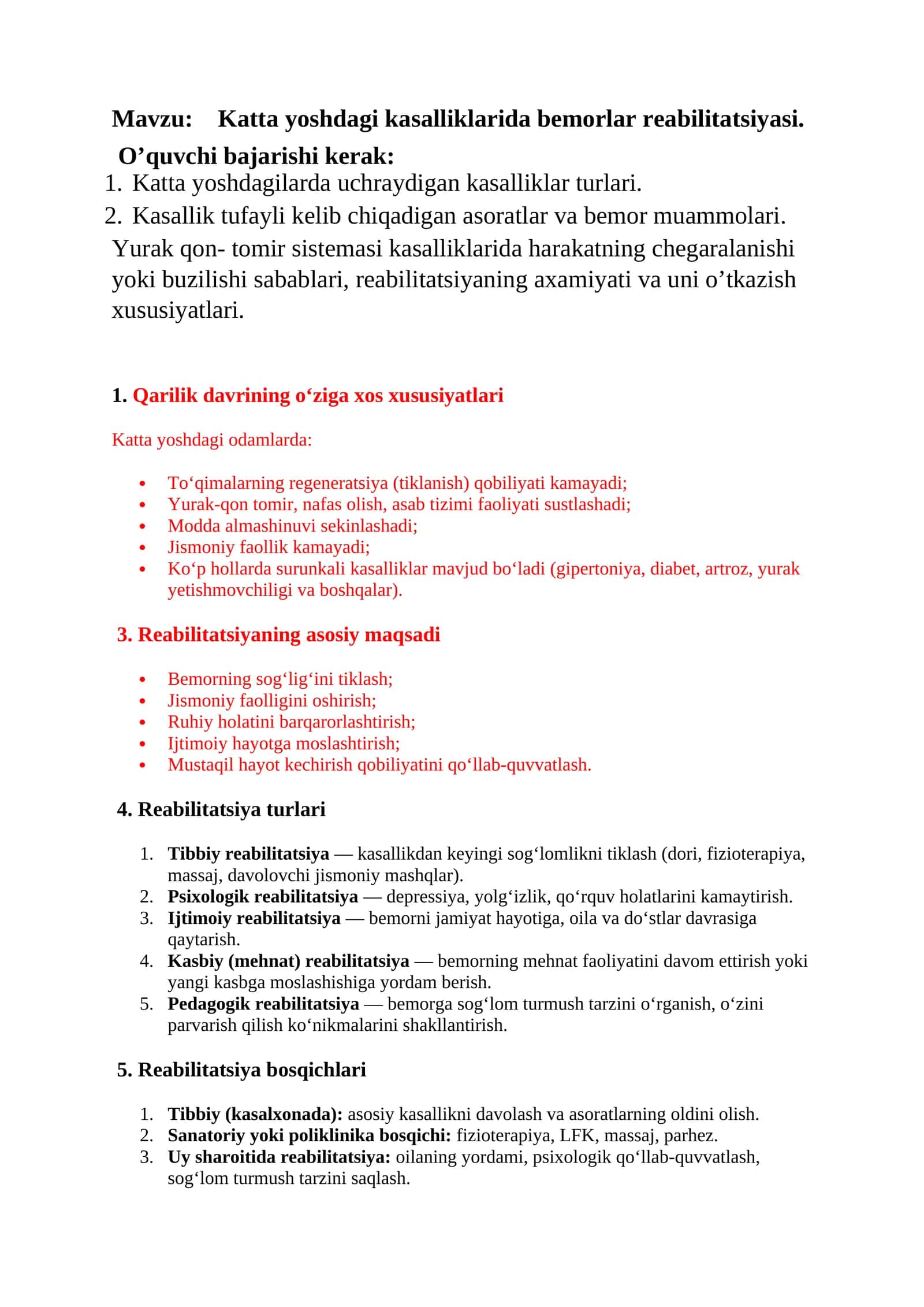 Katta yoshdagi kasalliklarida bemorlar reabilitatsiyasi 1