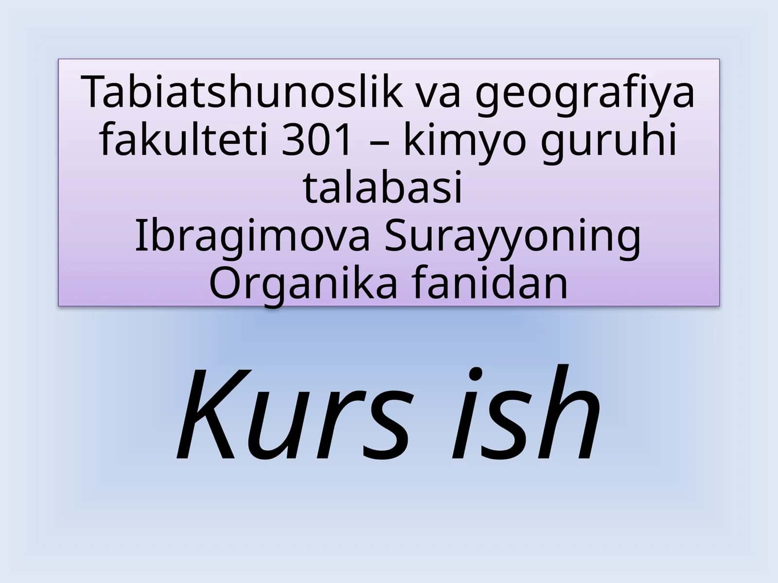 Oksazolning olinishi 1