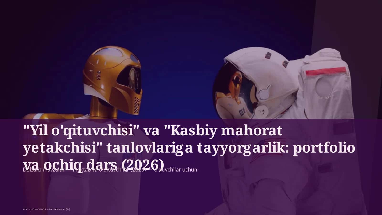 Dolzarb mavzular — maktab va o'qituvchilar (2026) 1