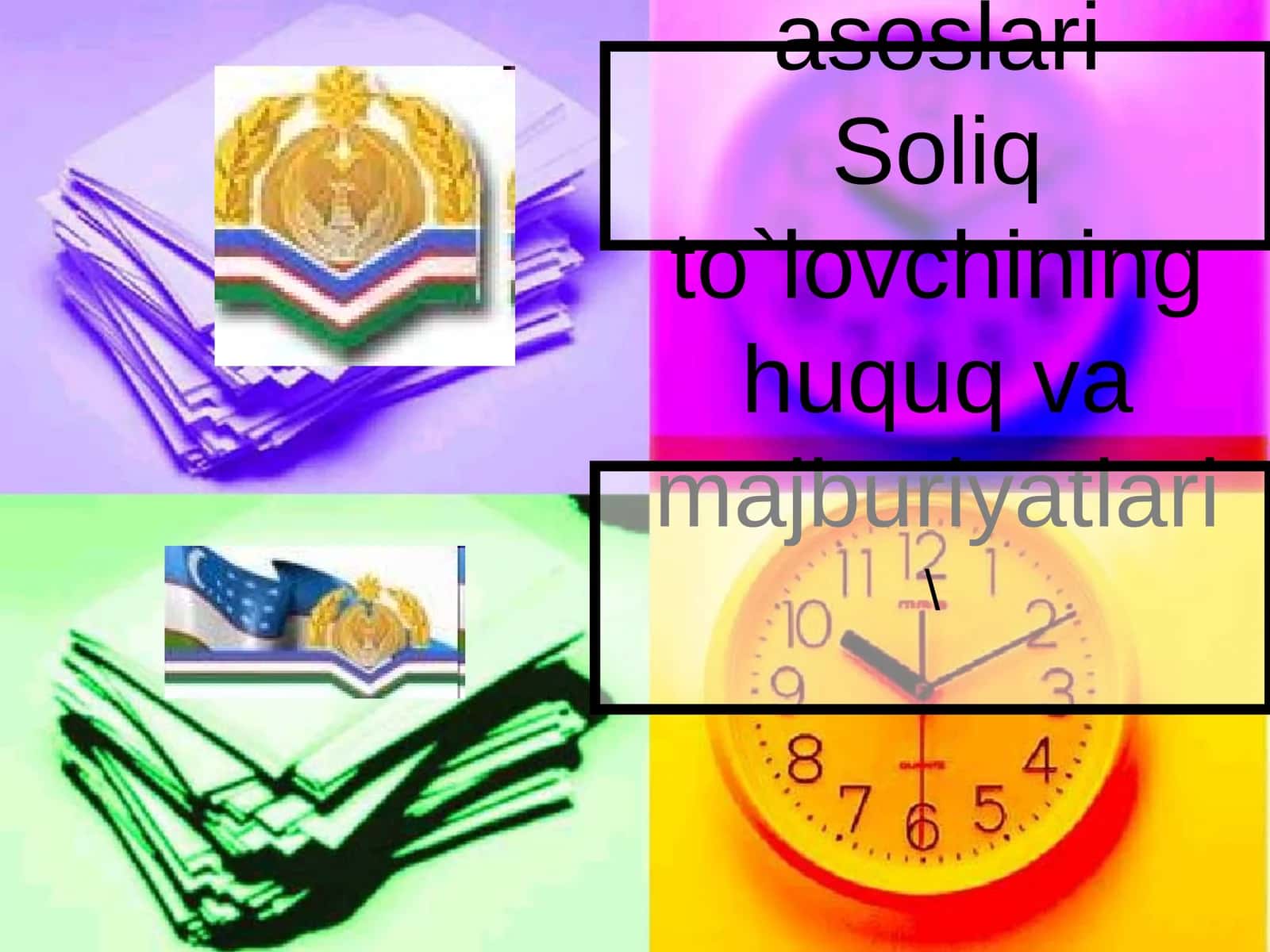 Soliq tizimining huquqiy asoslari 1
