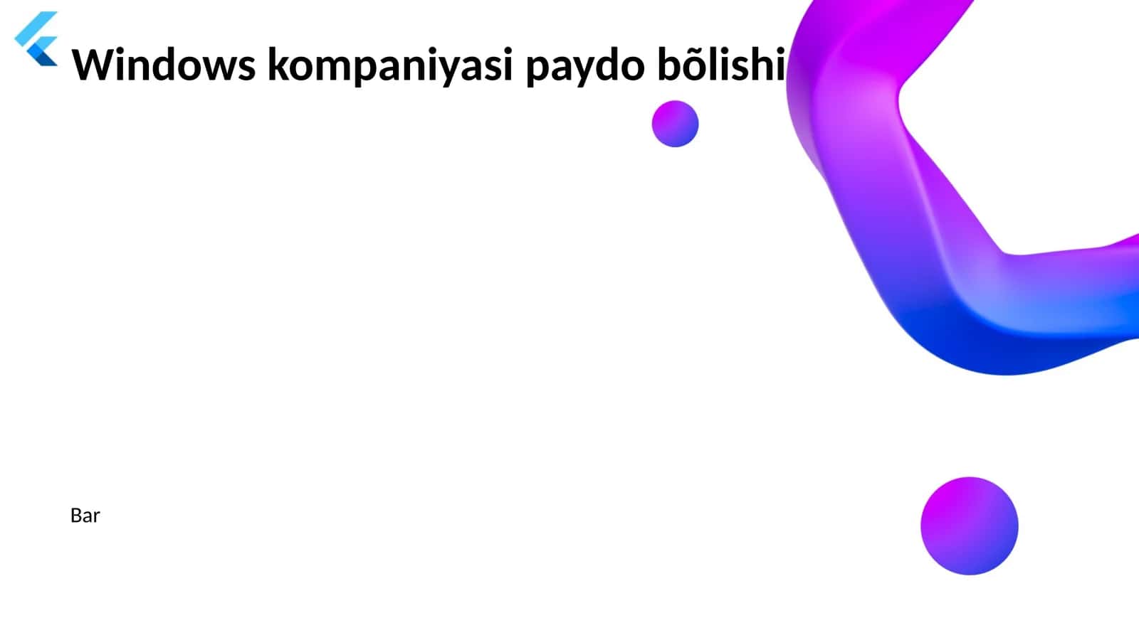 Windows kompaniyasi paydo bõlishi 1