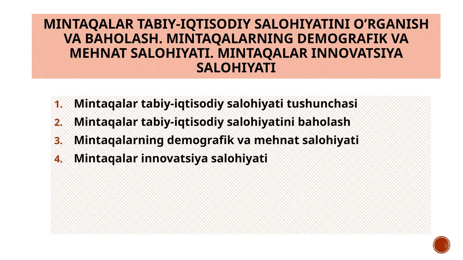 Mintaqalar tabiy-iqtisodiy salohiyati 1