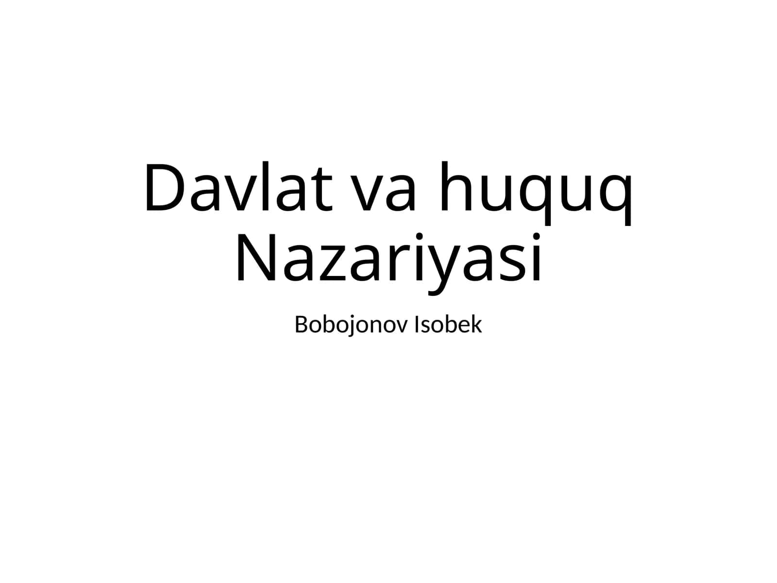 DavlatvahuquqNazariyasi 1