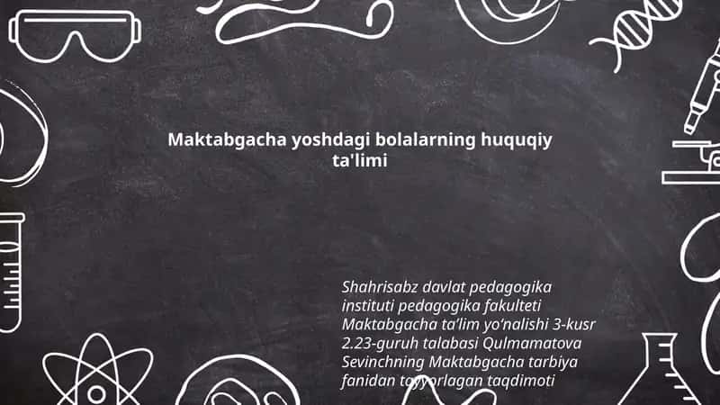 Maktabgacha yoshdagi bolalarning huquqiy ta'limi 1