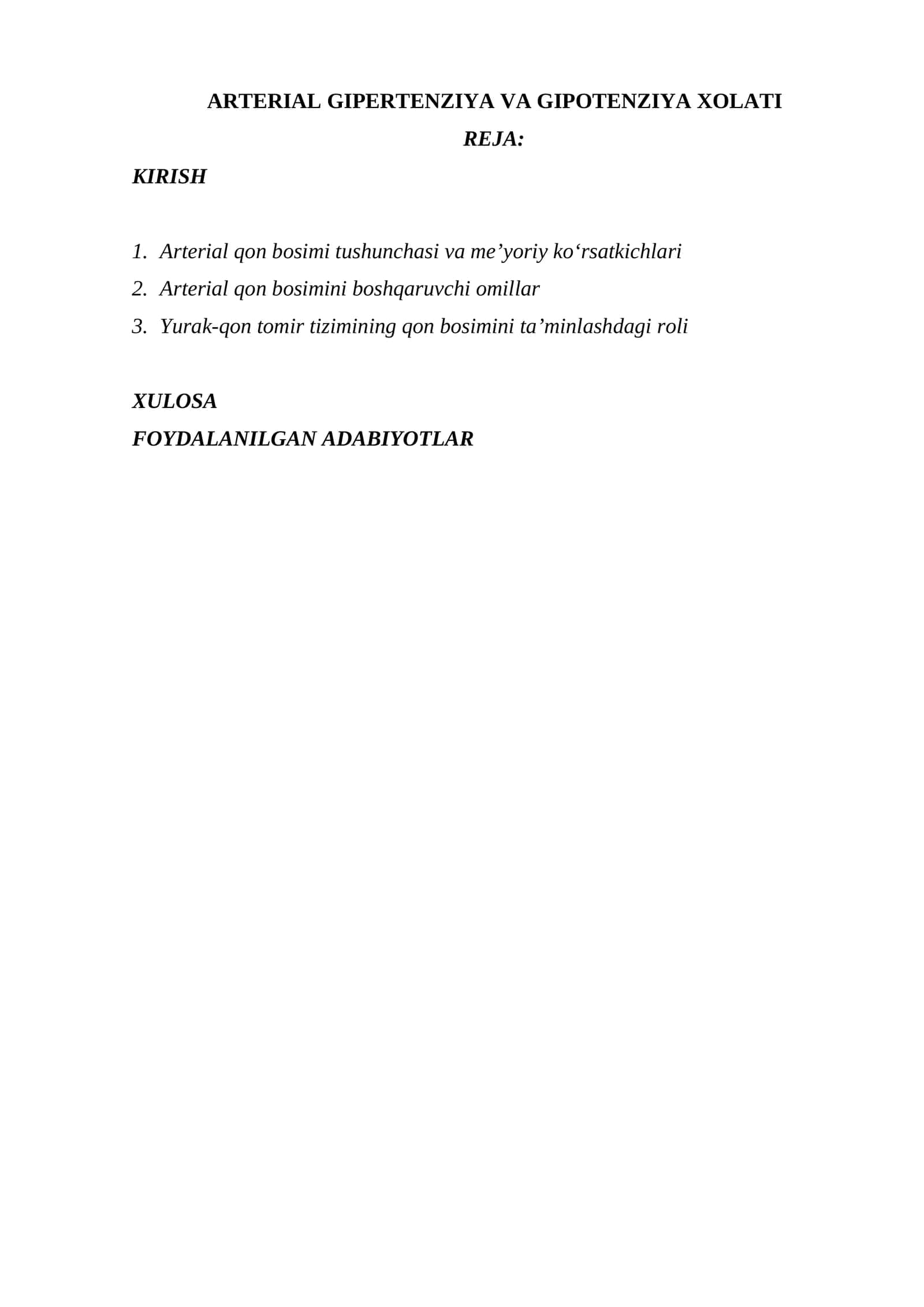 ARTERIAL GIPERTENZIYA VA GIPOTENZIYA XOLATI 1