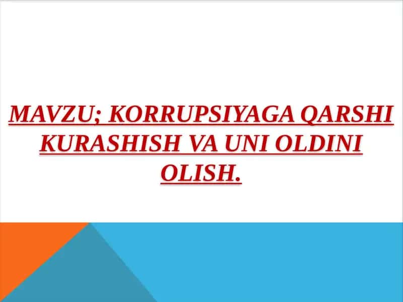 Korrupsiya haqida tushuncha va unga qarshi kurash 1