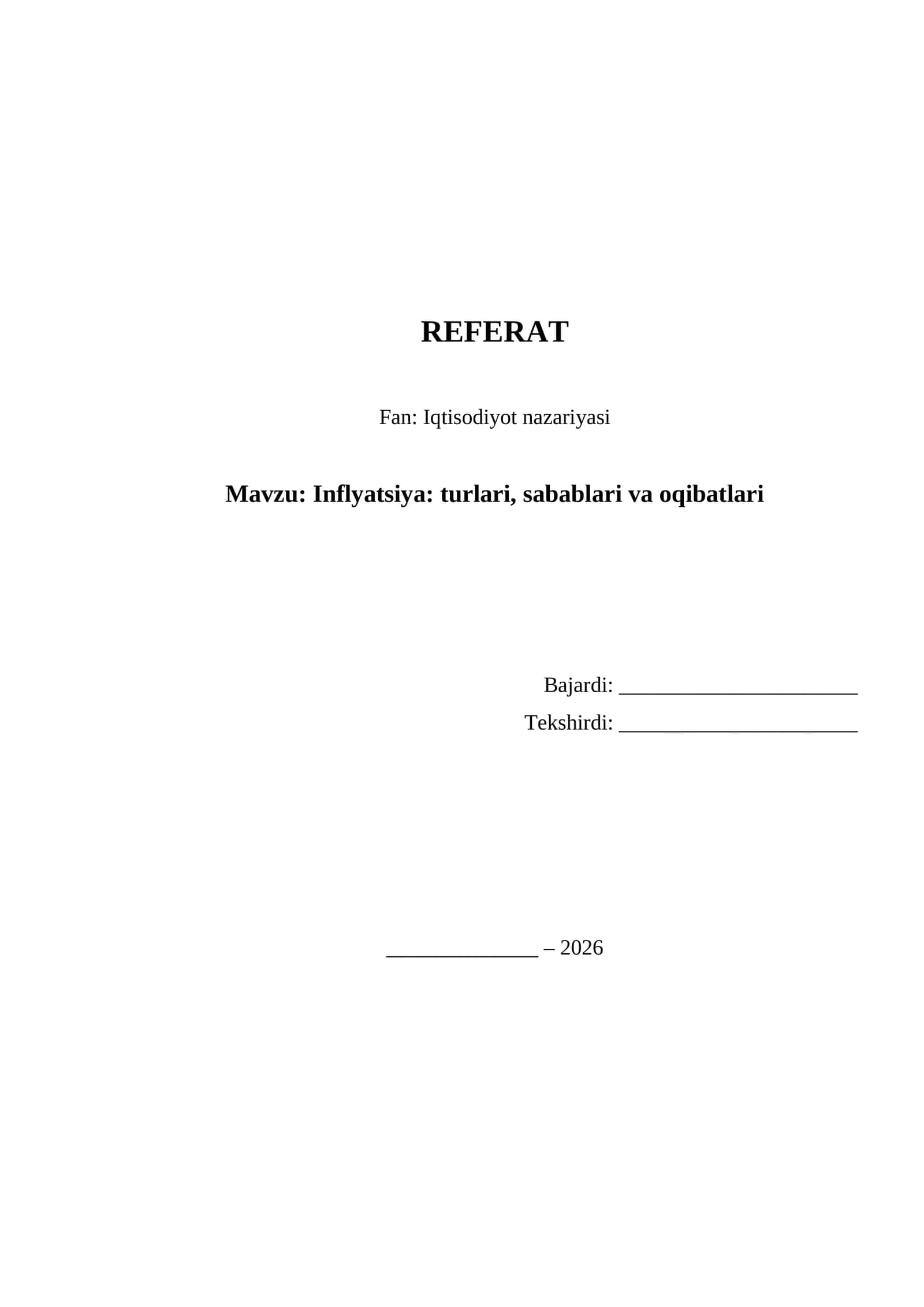 Inflyatsiya: turlari, sabablari va oqibatlari 1