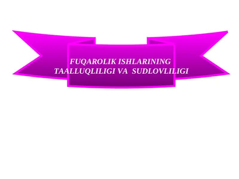 FUQAROLIK ISHLARINING TAALLUQLILIGI VA SUDLOVLILIGI 1