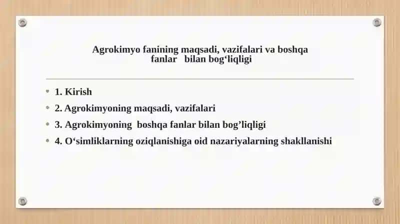 Tuproqshnoslik va agrokimyo 1