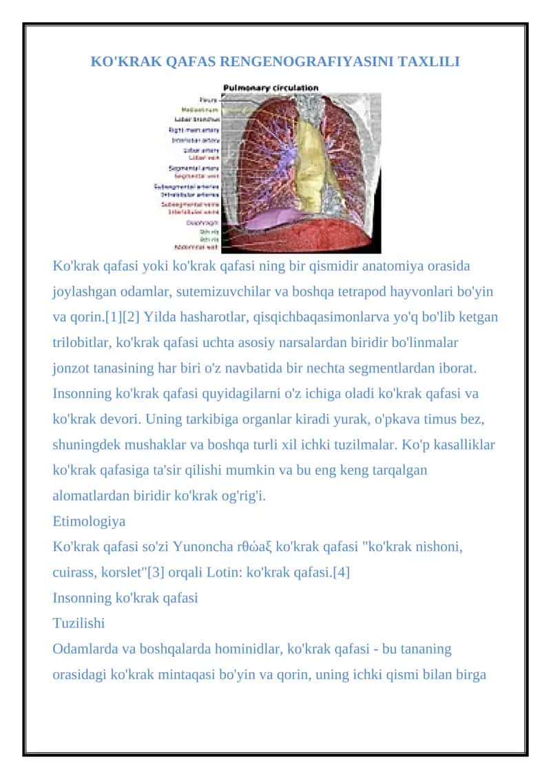 KO'KRAK QAFAS RENGENOGRAFIYASINI TAXLILI 1