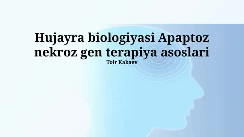Hujayra Biologiyasi 1