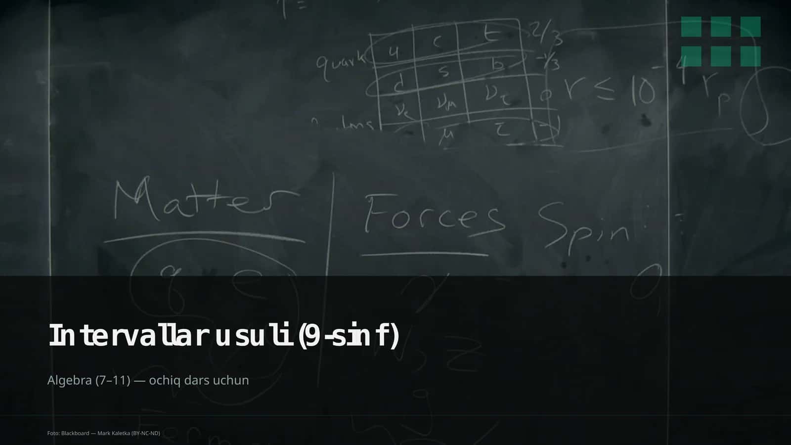 Intervallar usuli (9-sinf) 1