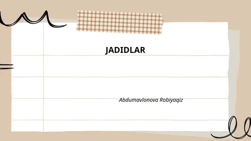 Jadidlar Harakati 1