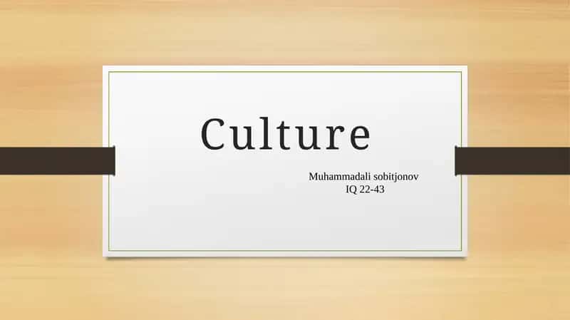 Culture 1