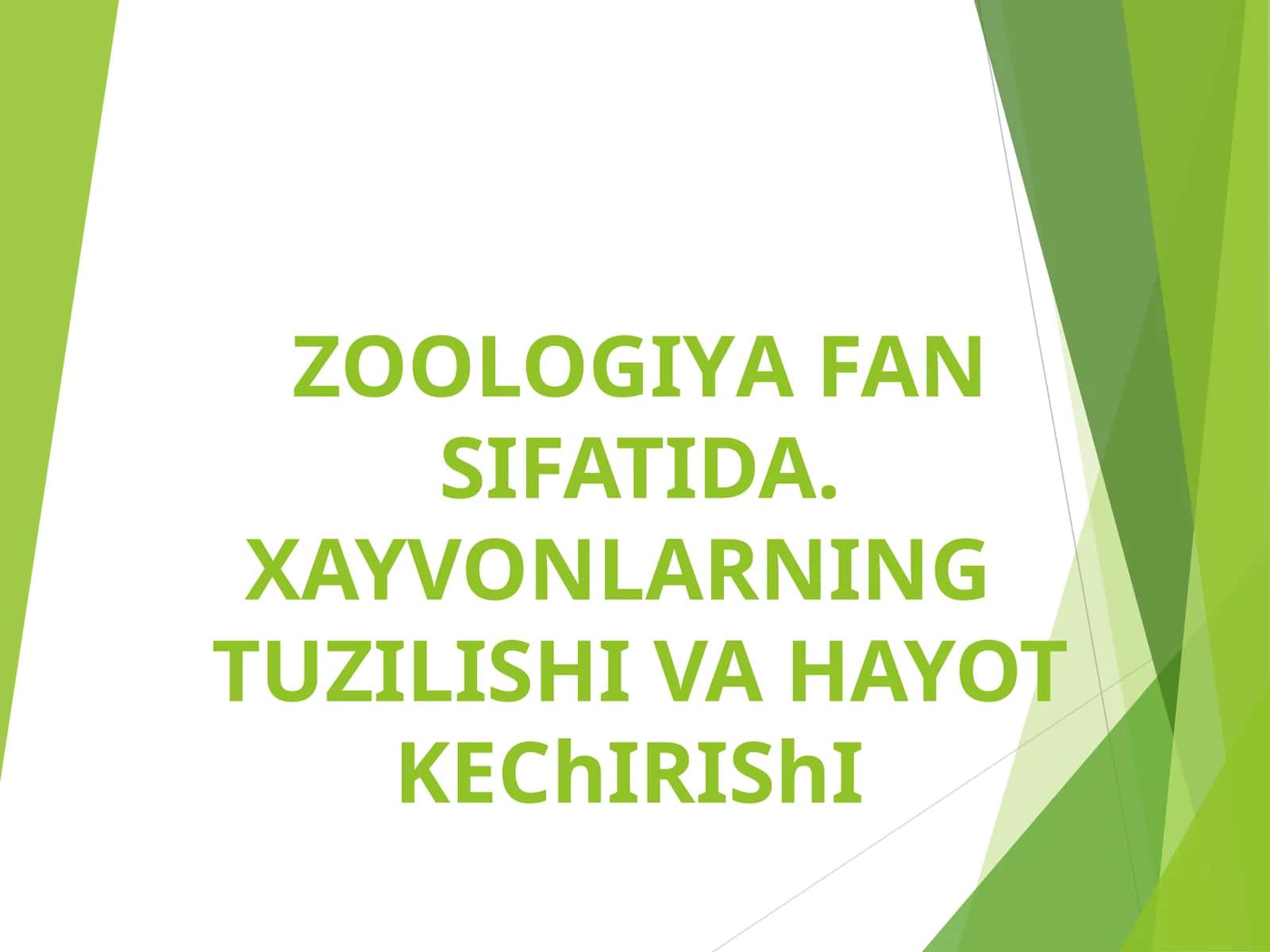 Zoologiya fanining asosiy ma'lumotlari 1