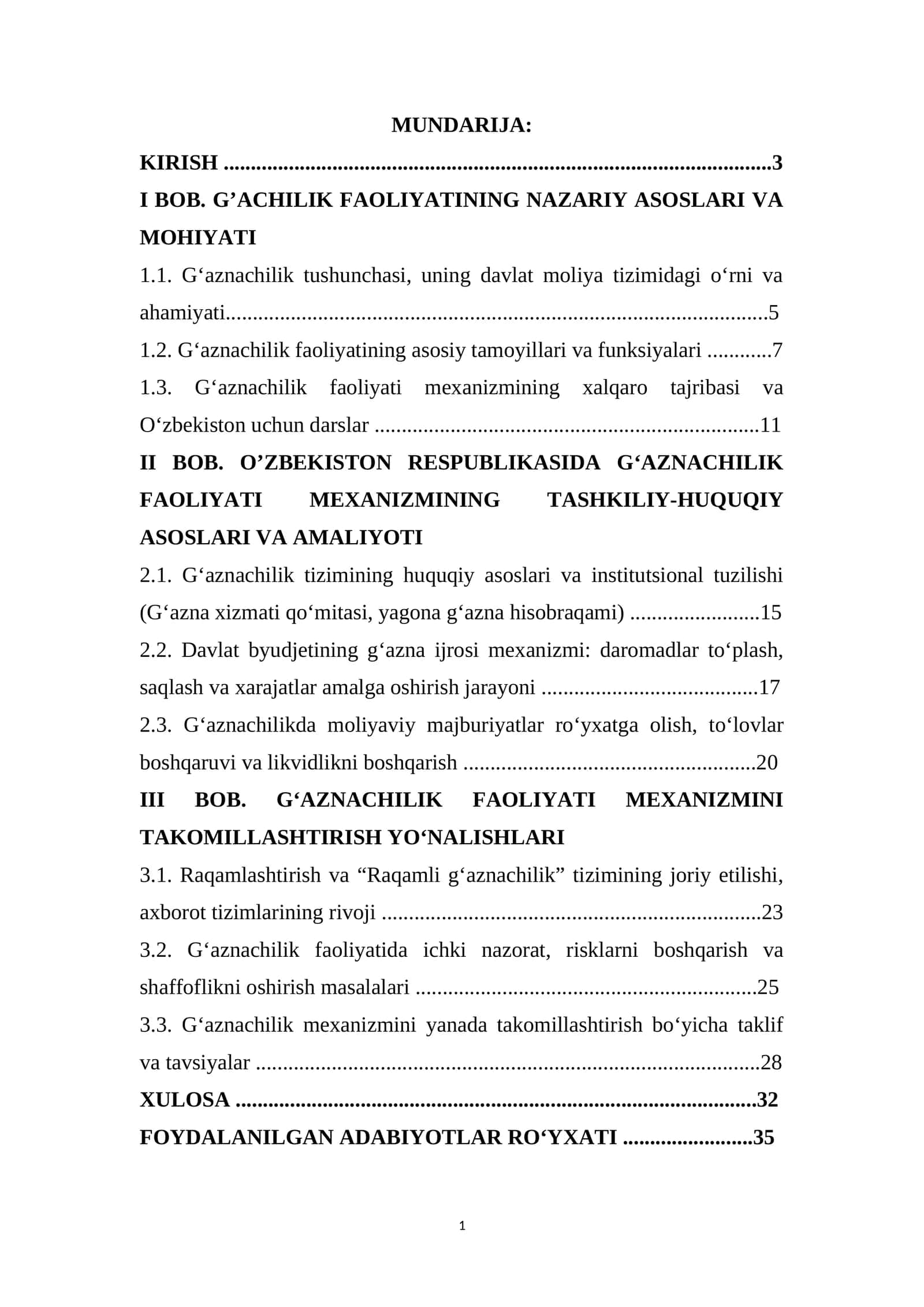 G‘aznachilik faoliyatining tashkiliy-huquqiy asoslari va amaliyoti 1